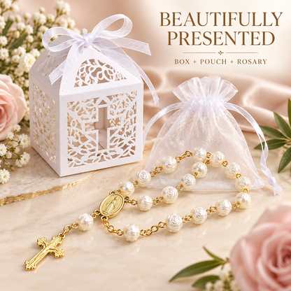 🙏 Bulk Rosary Bracelet Pack | 30 Bracelets + 30 Pouches + 30 Gift Boxes + 30 Cards Gifting