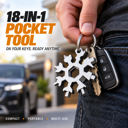 💥BUY 1 GET 1 FREE!🎁❄️ 18-in-1 Snowflake Multi-Tool – Portable Stainless Steel Survival Tool with Wrench, Screwdrivers & Bottle Opener 🛠️