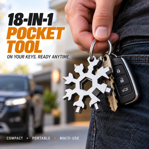 💥BUY 1 GET 1 FREE!🎁❄️ 18-in-1 Snowflake Multi-Tool – Portable Stainless Steel Survival Tool with Wrench, Screwdrivers & Bottle Opener 🛠️