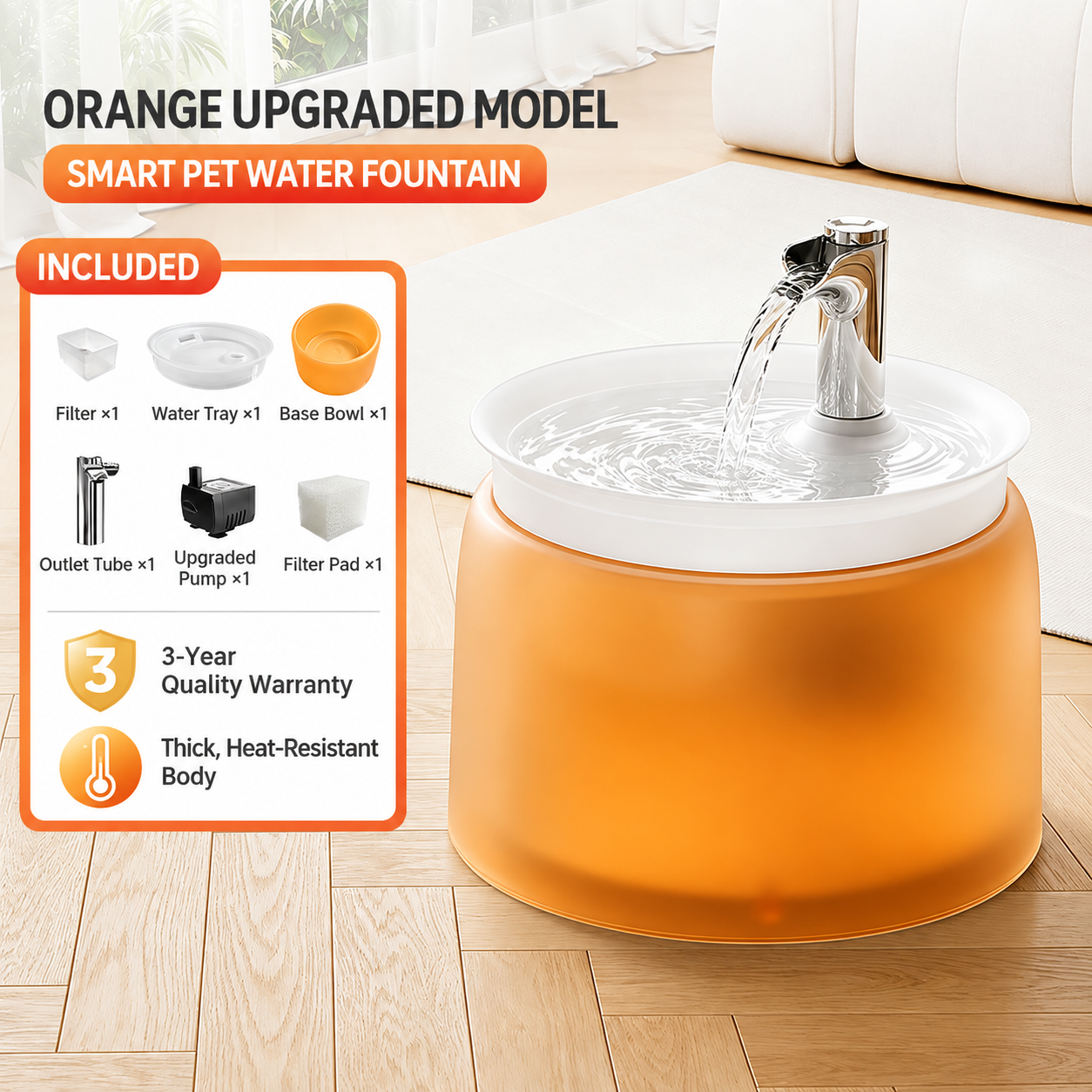 🐱Cat Water Fountain with Filter – Whisper-Quiet Wireless Pump for Fresh, Clean Water💧
