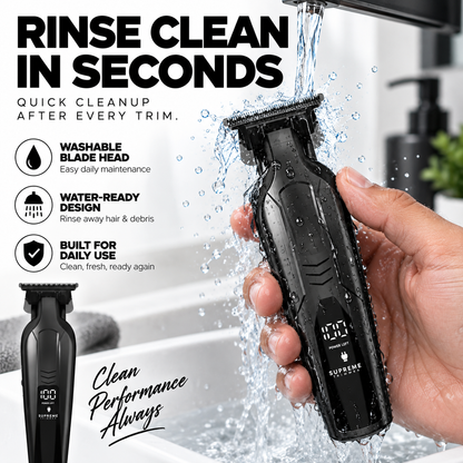 Supreme Trimmer VADER Lite Cordless T-Liner Hair Trimmer – 7000 RPM, Titanium-Ceramic Blade, USB-C Rechargeable & 6 Guards