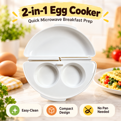 🍳 2-in-1 Microwave Omelet Maker & Egg Cooker – Quick Breakfast Tool