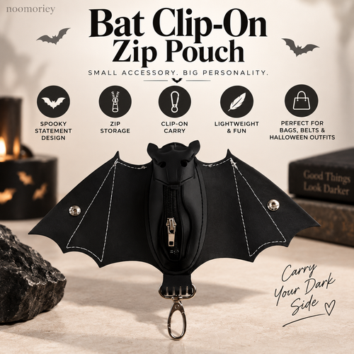 Bat Shaped Gothic Faux Leather Compact Wallet