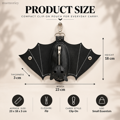 Bat Shaped Gothic Faux Leather Compact Wallet