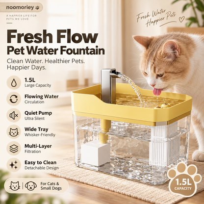 🐶 50% OFF Fresh Flow Pet Water Fountain for Cats & Dogs