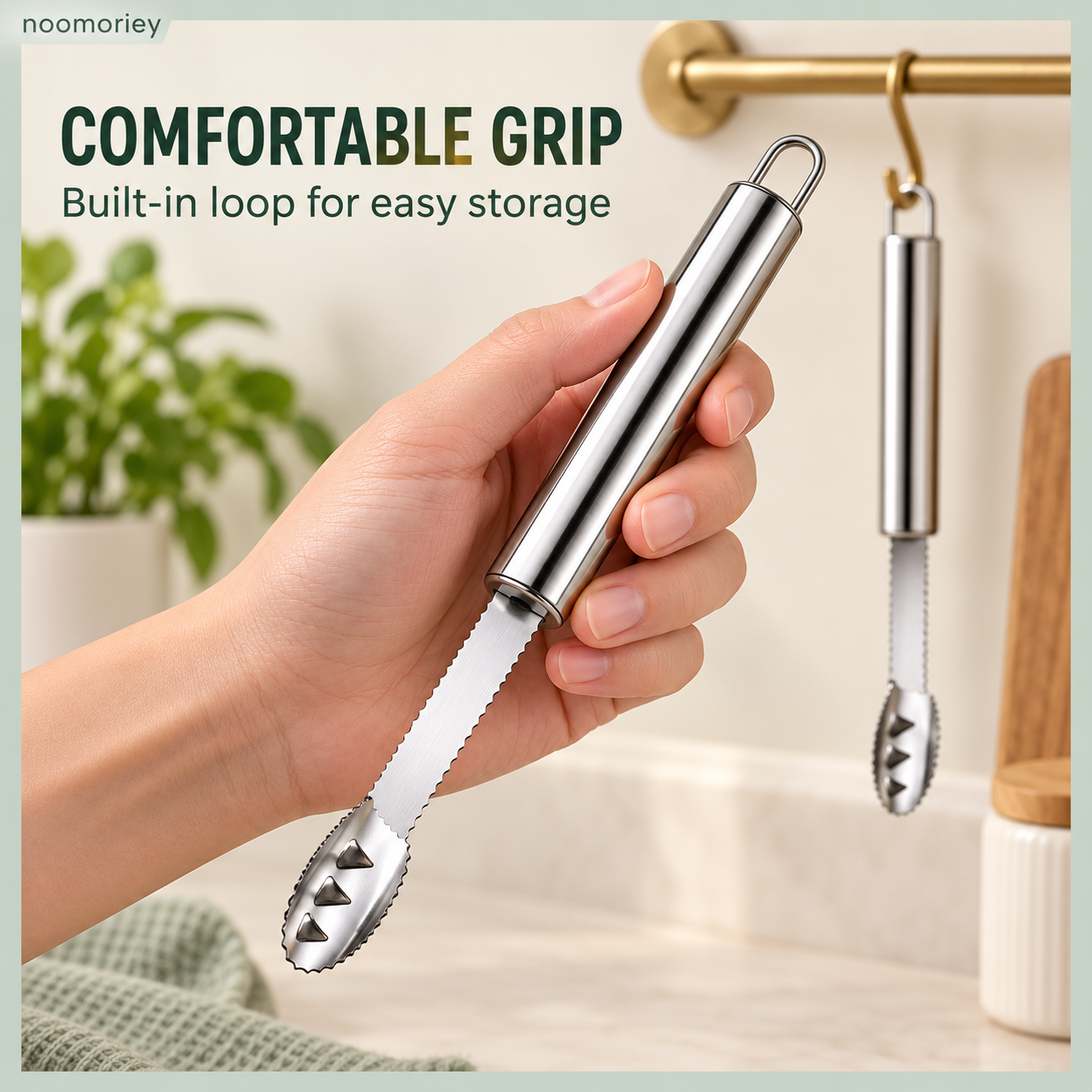 Stainless steel seed remover and pit tool, labor-saving fast seed removal cutting tool, easy-to-clean chili slicer and kitchen utensil for fruits, suitable for home cooking preparation