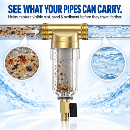 💧 50% OFF Today! Whole House Sediment Water Filter for Cleaner Plumbing & Fresher Daily Water