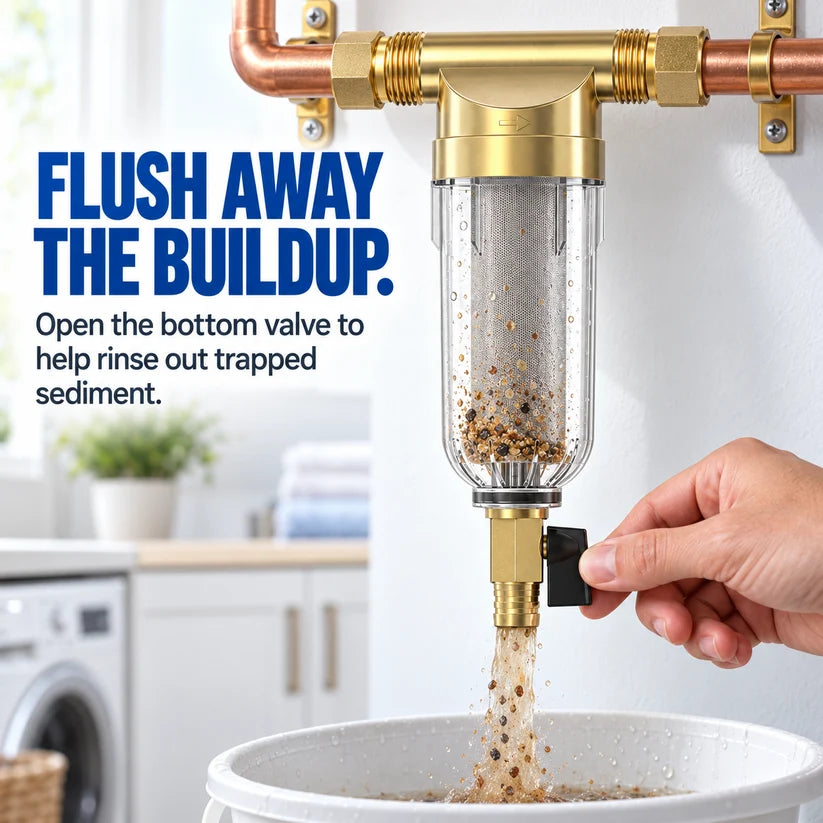 💧 50% OFF Today! Whole House Sediment Water Filter for Cleaner Plumbing & Fresher Daily Water