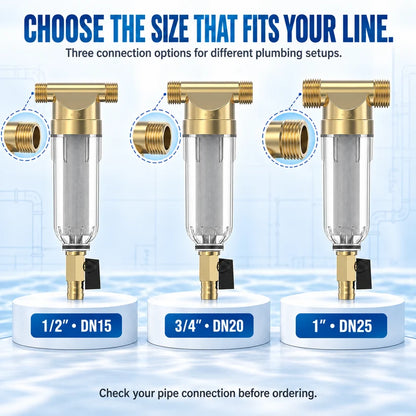💧 50% OFF Today! Whole House Sediment Water Filter for Cleaner Plumbing & Fresher Daily Water