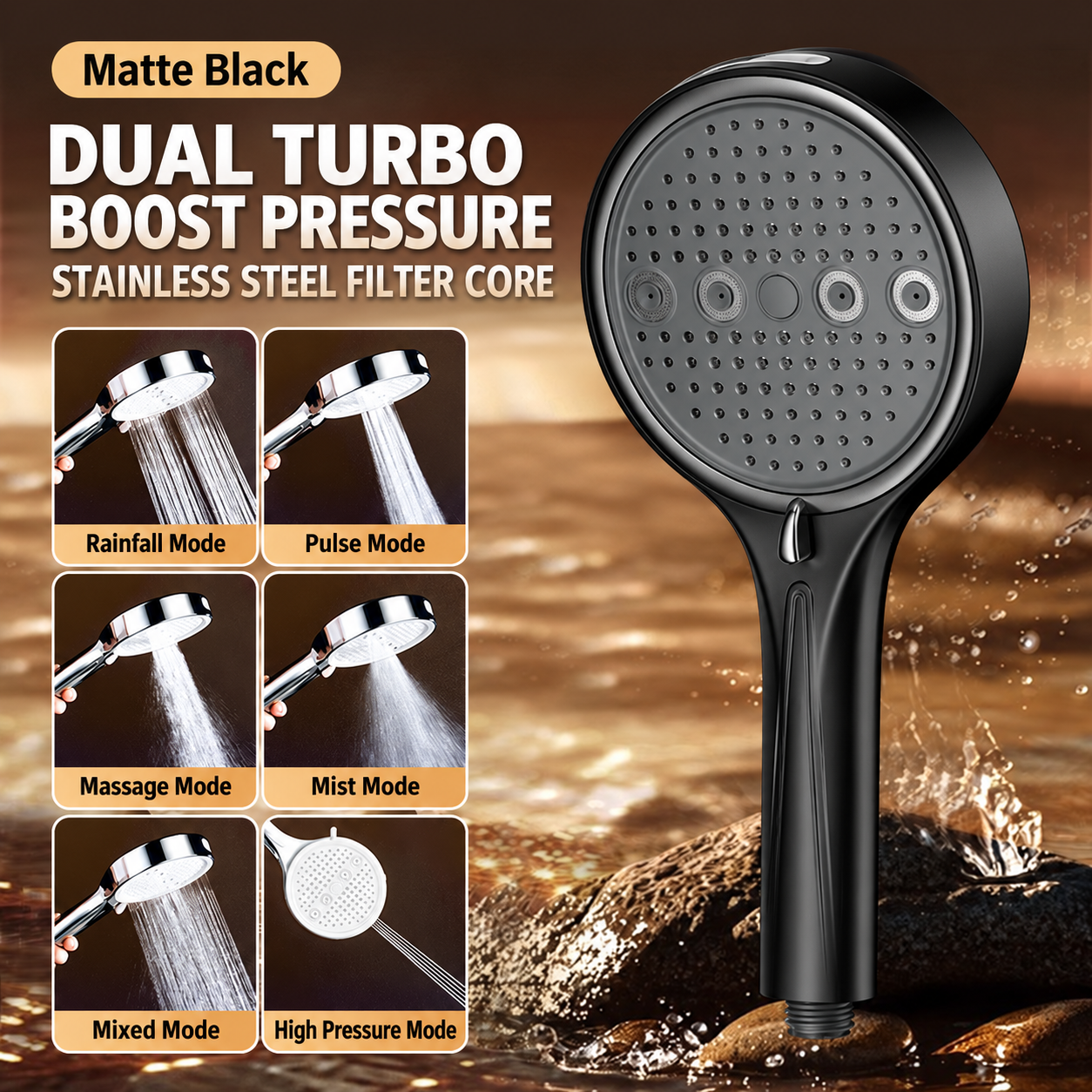 🚿 50% OFF Today! 6-Mode High-Pressure Handheld Shower Head for a Better Daily Rinse