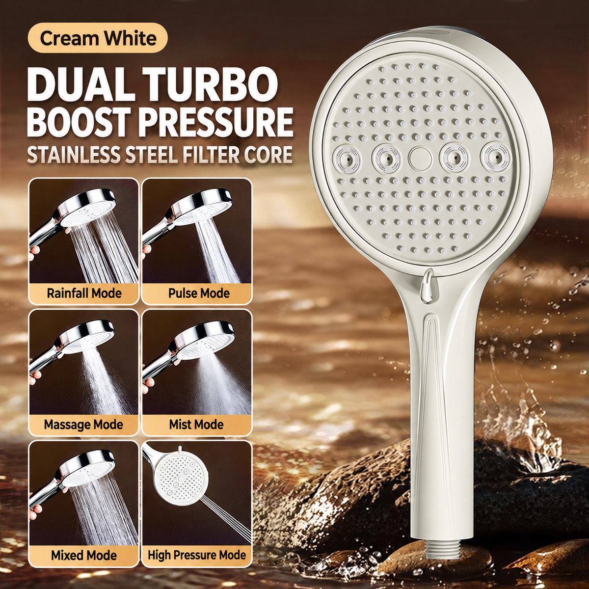 🚿 50% OFF Today! 6-Mode High-Pressure Handheld Shower Head for a Better Daily Rinse