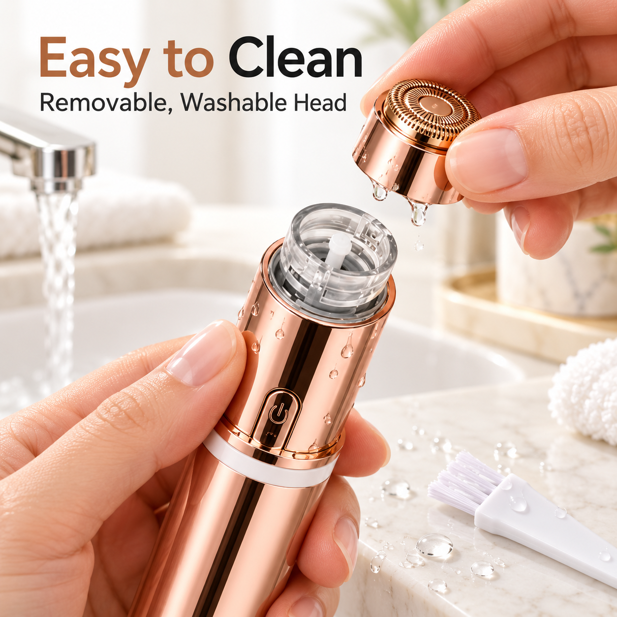 ✨ 2-in-1 Rechargeable Facial & Eyebrow Hair Trimmer