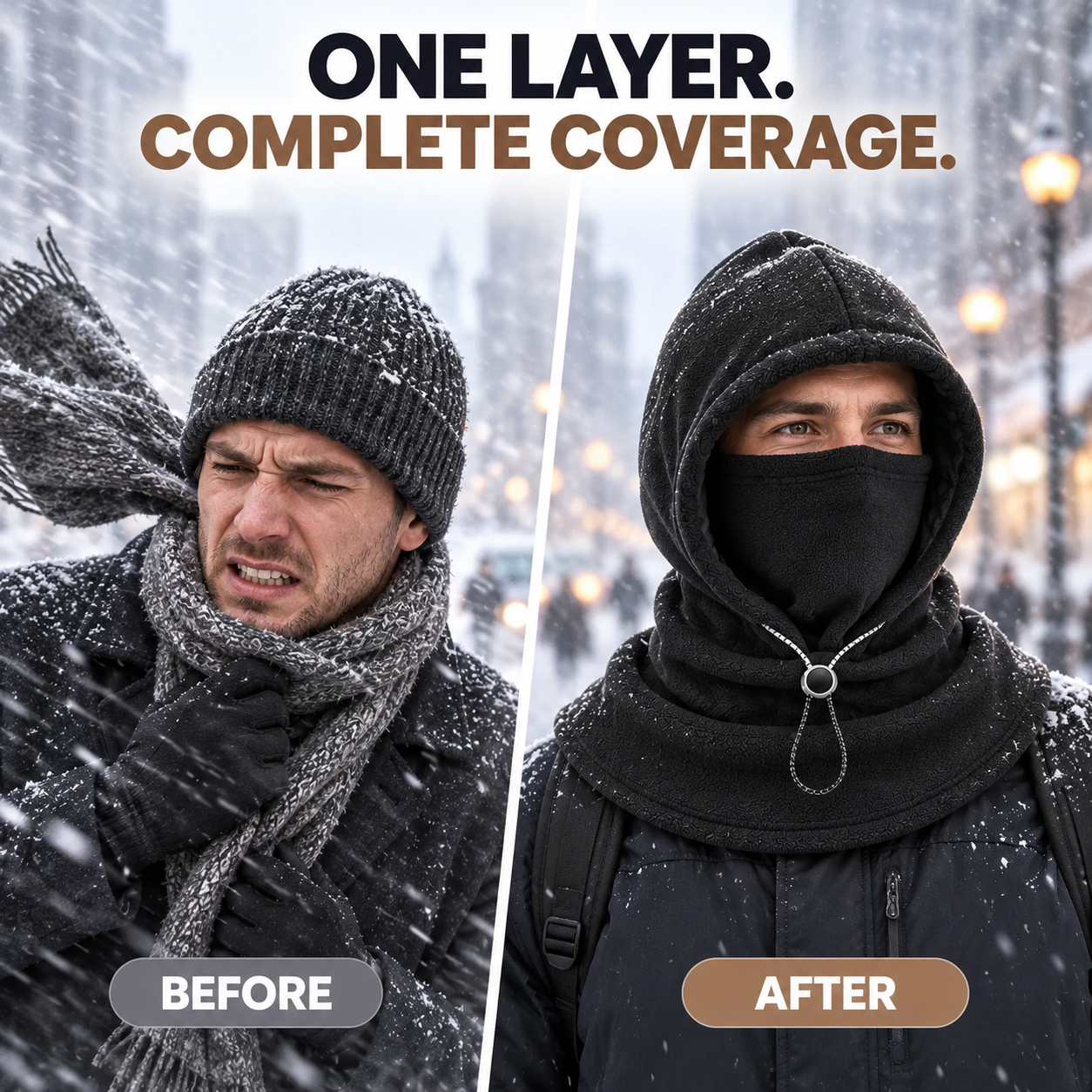 📢LAST DAY 49% OFF🔥 3-in-1 Winter Fleece Balaclava Hood 🧣❄️ Warm Face, Ear & Neck Cover