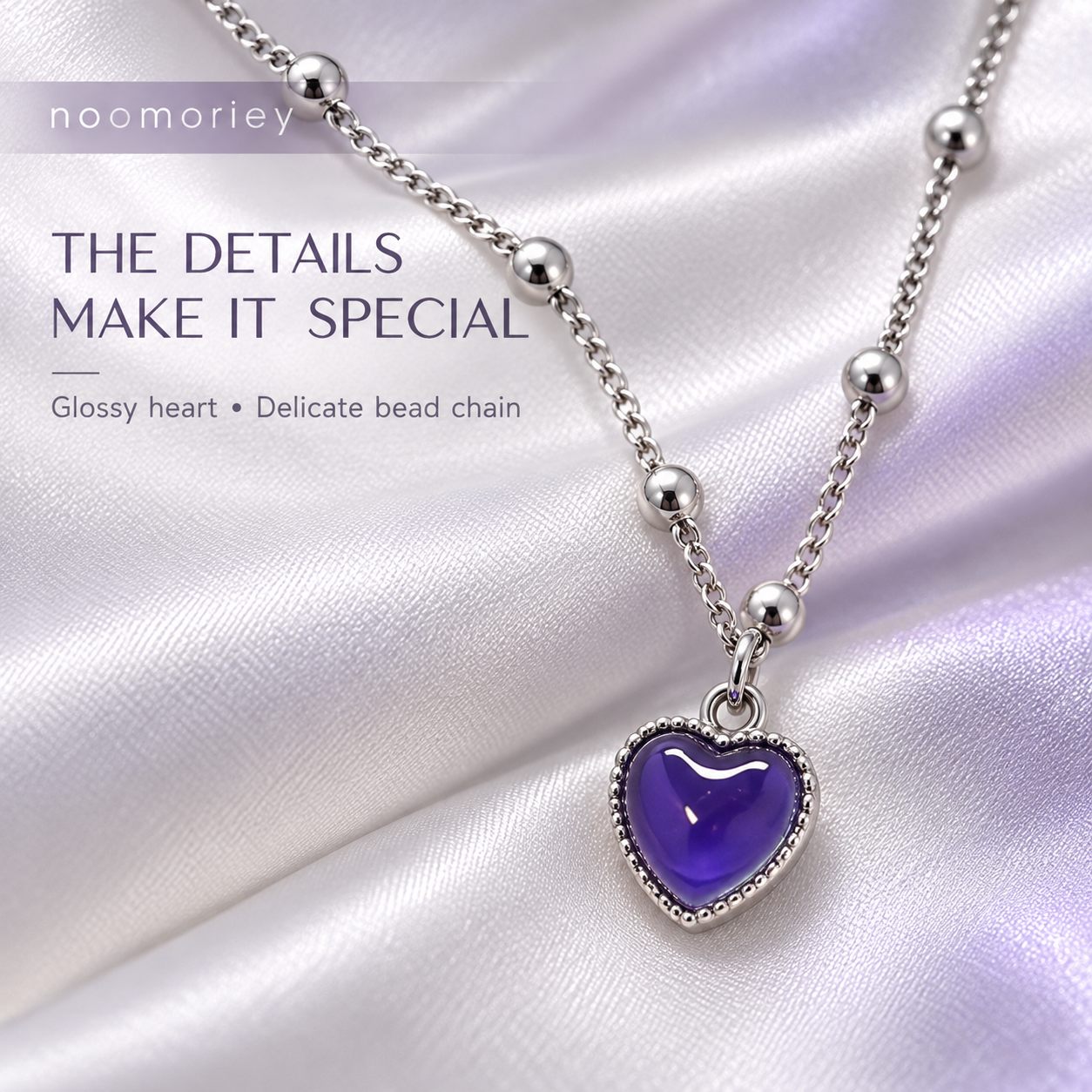 Temperature-Sensitive Color-Changing Heart Necklace for Women