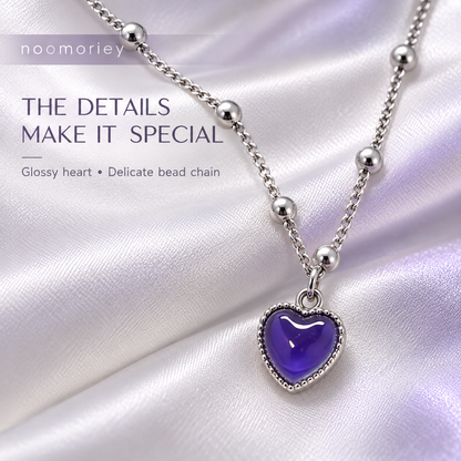 Temperature-Sensitive Color-Changing Heart Necklace for Women