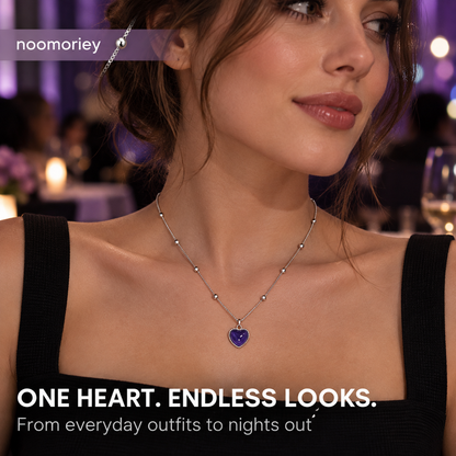 Temperature-Sensitive Color-Changing Heart Necklace for Women