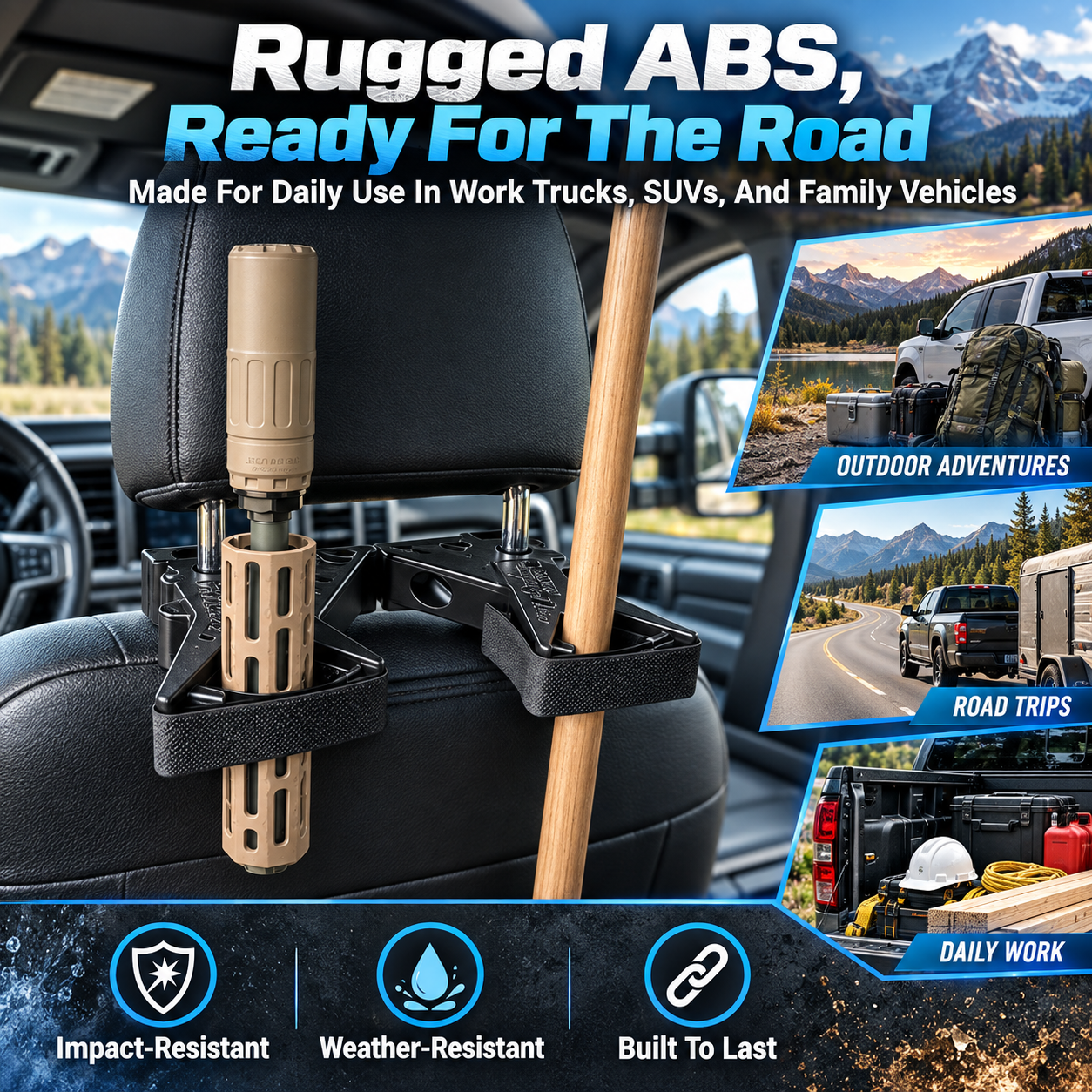 🛡️ 50% OFF Today! Rugged Vehicle Gear Rack for Camping, Work Tools & Travel