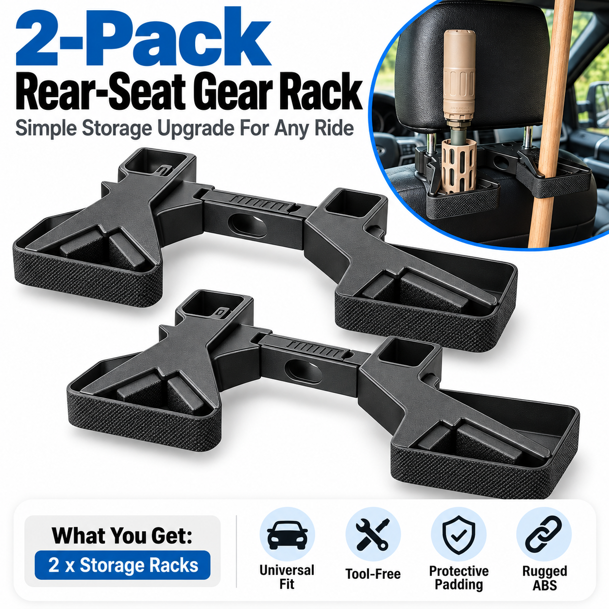 🛡️ 50% OFF Today! Rugged Vehicle Gear Rack for Camping, Work Tools & Travel