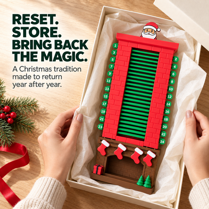 🎅 24-Day Santa Chimney Christmas Countdown Calendar – Interactive Reusable Holiday Decor