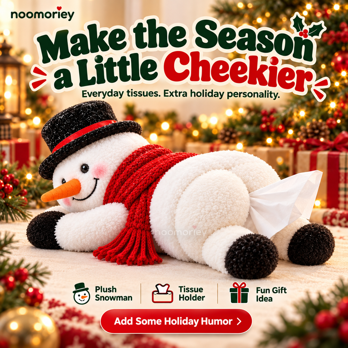 🤣☃️Funny Christmas Snowman Tissue Holder✨