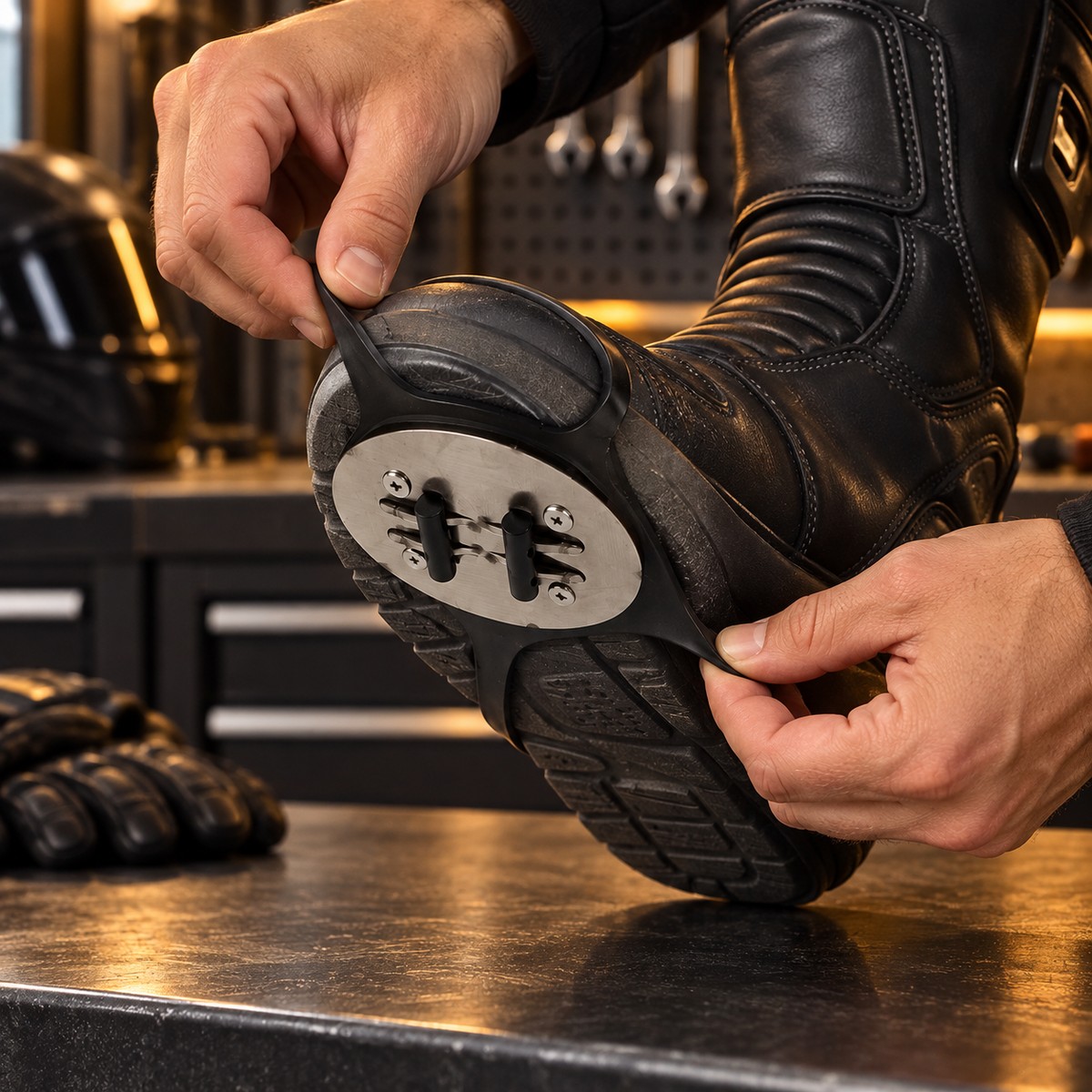 Motorcycle Shoe Spark Accessory for Night Rides