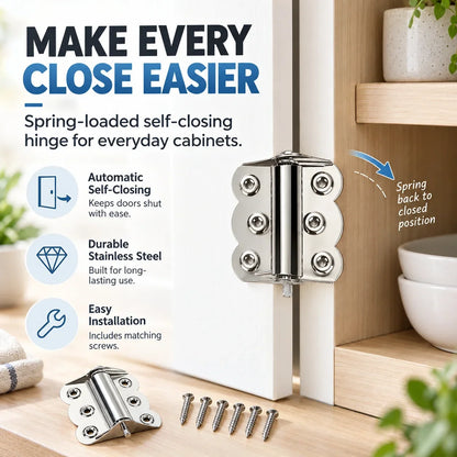 Self-Closing Spring Cabinet Hinges for Doors | 4/6 PCS