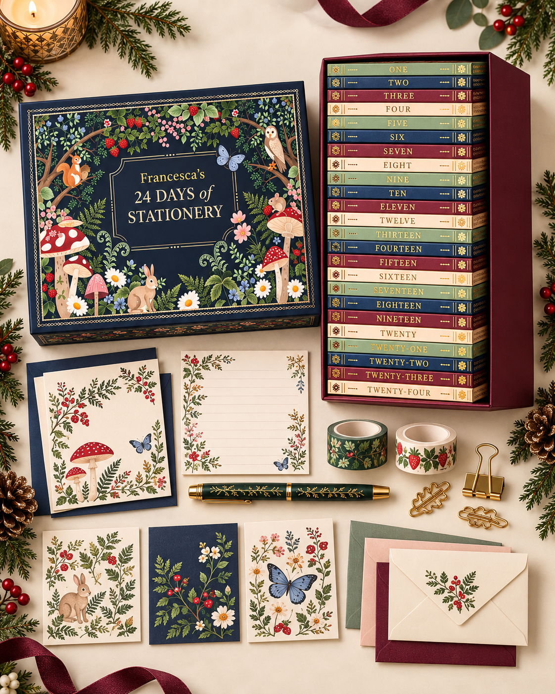 Advent Calendar 2026 Stationery Christmas Gift Set