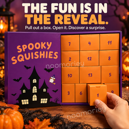 Halloween Squishy Advent Calendar, 13-Day Mystery Toy Countdown Box