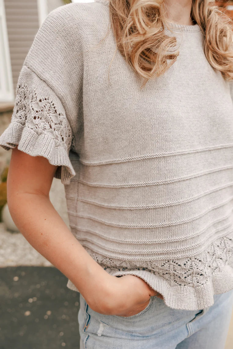 ✨ Breezy Crochet Knit Top