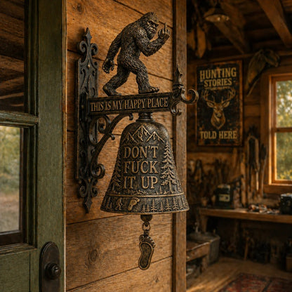 💥 49% OFF Funny Wall Bell – Rustic Sasquatch Doorbell Decor