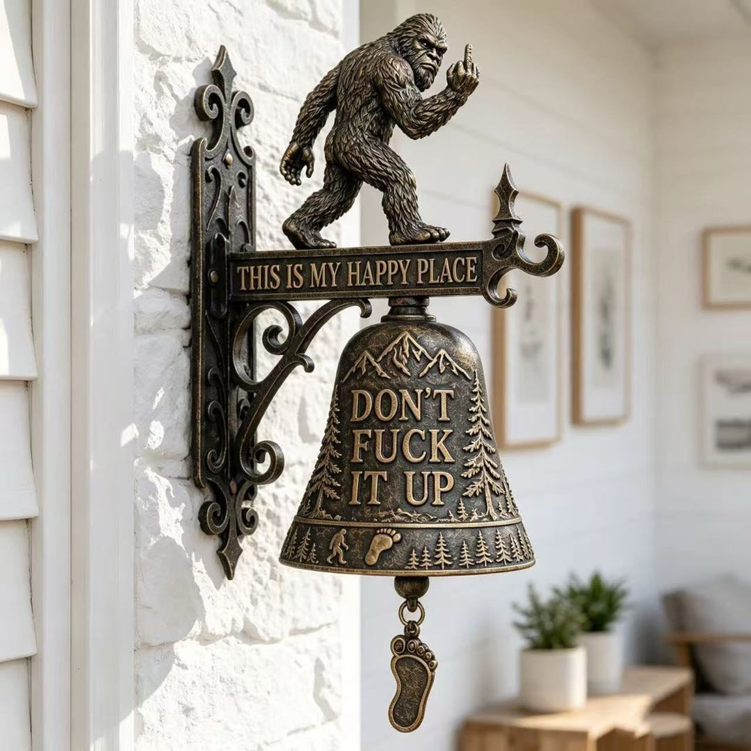 💥 49% OFF Funny Wall Bell – Rustic Sasquatch Doorbell Decor
