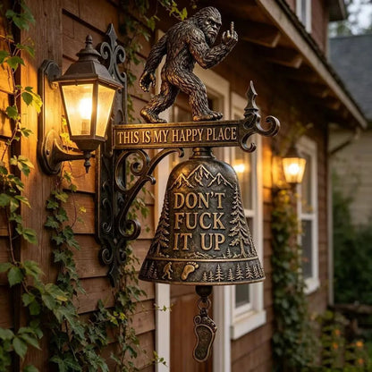 💥 49% OFF Funny Wall Bell – Rustic Sasquatch Doorbell Decor