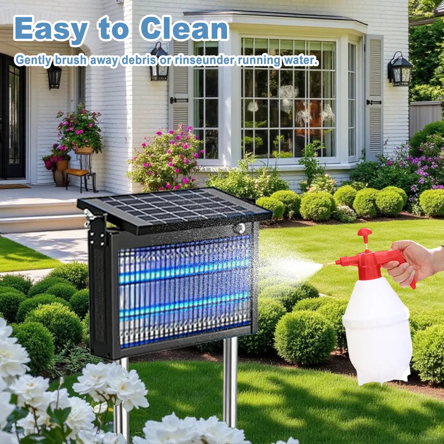 Solar Mosquito Zapper – Waterproof, Smart Light Sensor, Rechargeable – Indoor/Outdoor Bug Killer