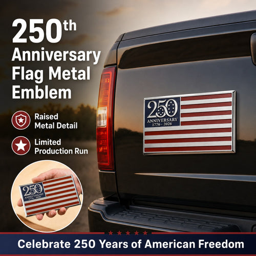 2 PCS 250th Anniversary Metal Flag Emblem★