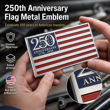2 PCS 250th Anniversary Metal Flag Emblem★