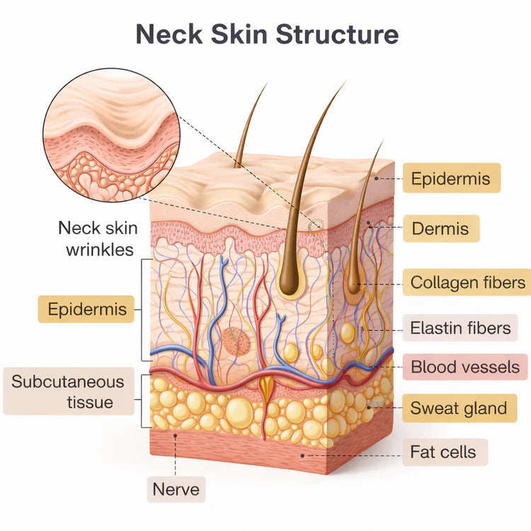 Roller Massage Neck Cream Collagen & Hyaluronic Acid | Firms Neck, Reduces Wrinkles & Double Chin