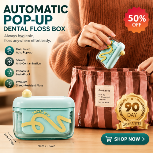 🔥Last Day Sale 50% OFF🔥Travel-sized Automatic Pop-Up Dental Floss Box✨