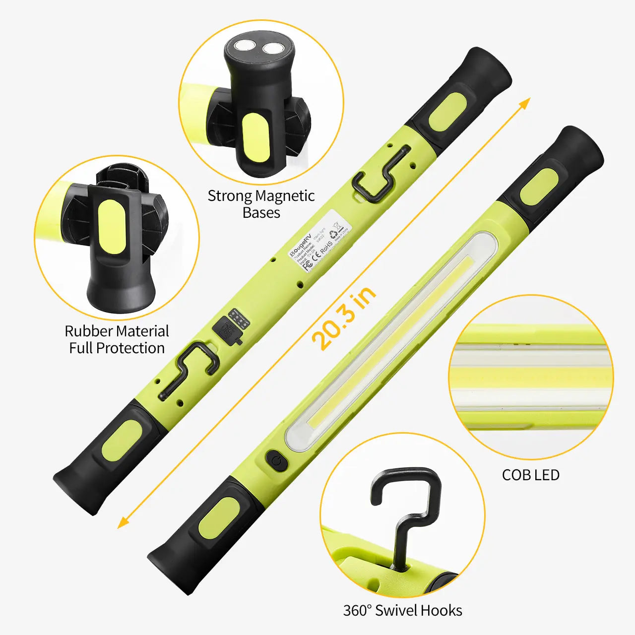 👨‍🔧【Father's Day Gift】🔧Under Hood Light Bar – 3000LM Magnetic LED, 5200mAh Cordless