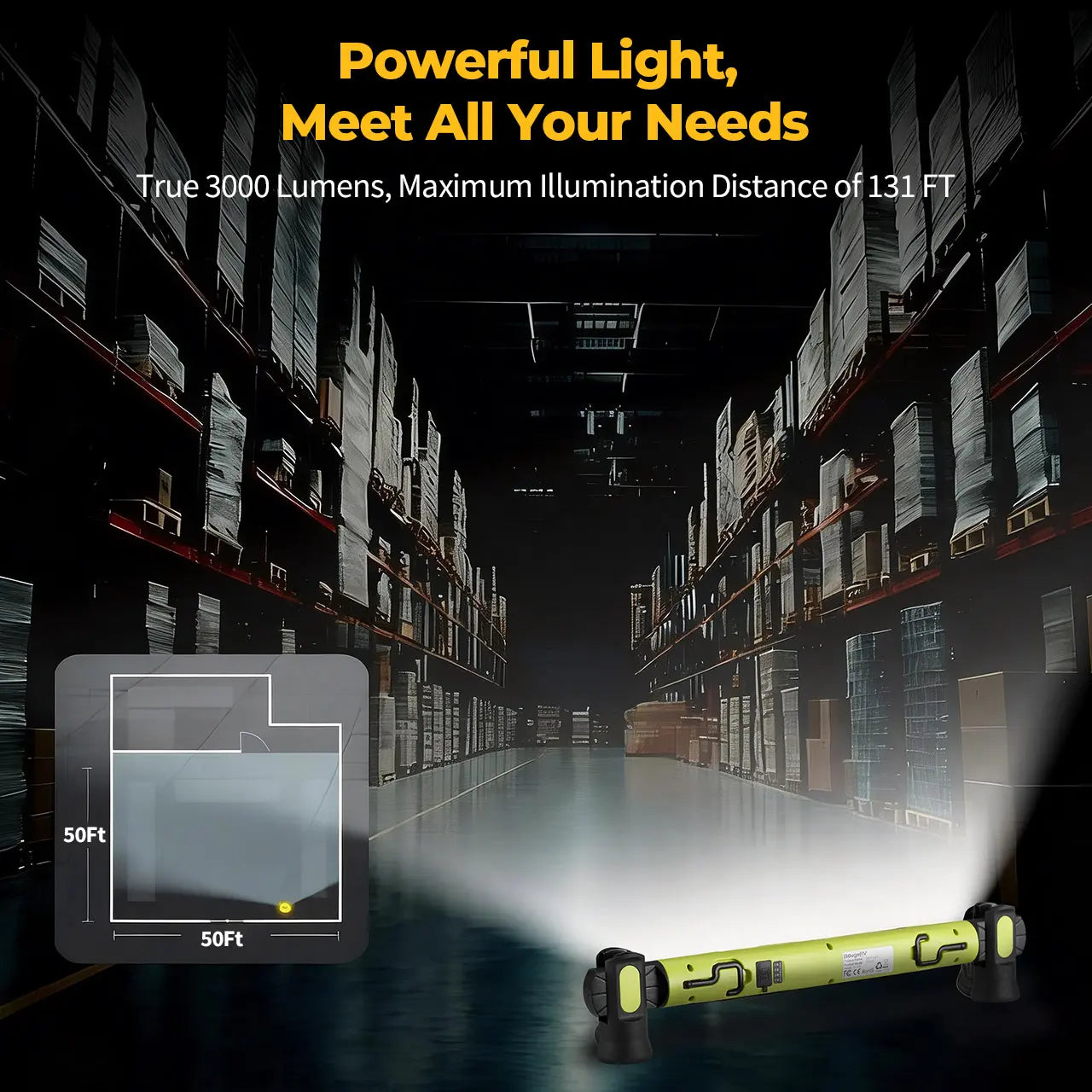 👨‍🔧【Father's Day Gift】🔧Under Hood Light Bar – 3000LM Magnetic LED, 5200mAh Cordless