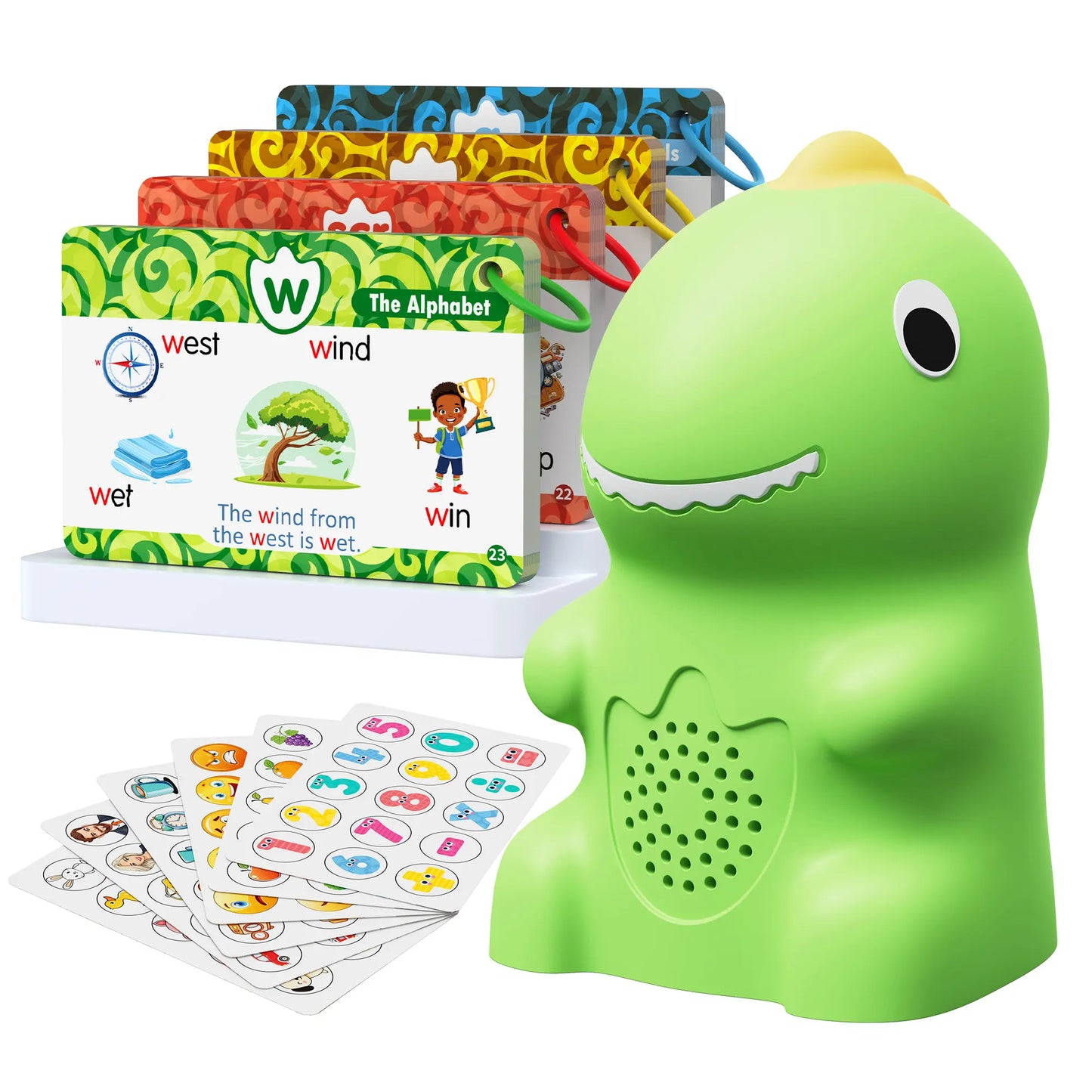 Dinosaur Talking Flash Cards for Kids | 148 Cards & 592 Words