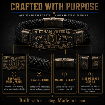 🇺🇸 Last Day Promo: 49% OFF 🎖️ -Vietnam Veteran Honor Bracelet