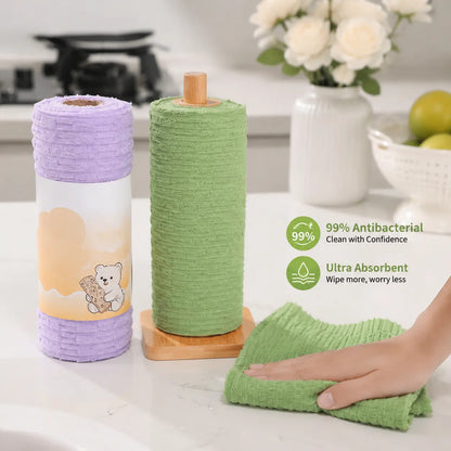 🌟 Premium Reusable & Antibacterial Cleaning Cloth Roll 🌟