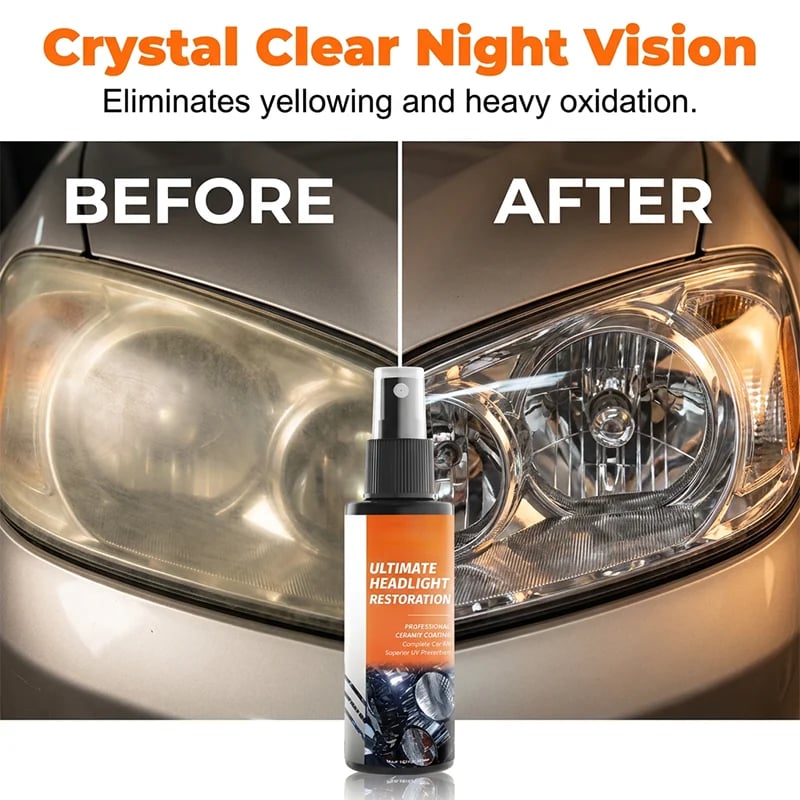 Professional Headlight Restoration Spray Kit