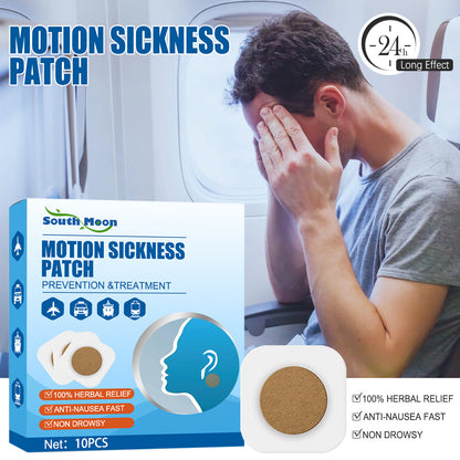 Motion Sickness Patch for Adults, Long-Lasting Relief from Nausea and Dizziness, Friendly Design for Traveling by Car, Ship and Plane