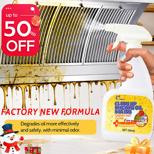 🔥 50% OFF!🫧Heavy Duty Kitchen Degreaser Spray Lasting Effect Heavy Oil Cleaner Stain Removal Liquid for Kitchen