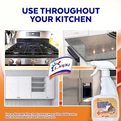 🔥 50% OFF!🫧Heavy Duty Kitchen Degreaser Spray Lasting Effect Heavy Oil Cleaner Stain Removal Liquid for Kitchen