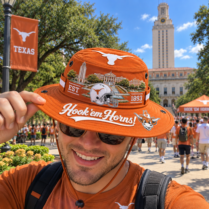 🇺🇸 Last Day Promo: 49% OFF🤘🐂Hook 'em Horns Boonie Hat🏈