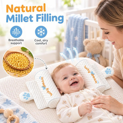 🎀Baby Head Shaping Pillow – Adjustable Neck Support for 0–6 Months
