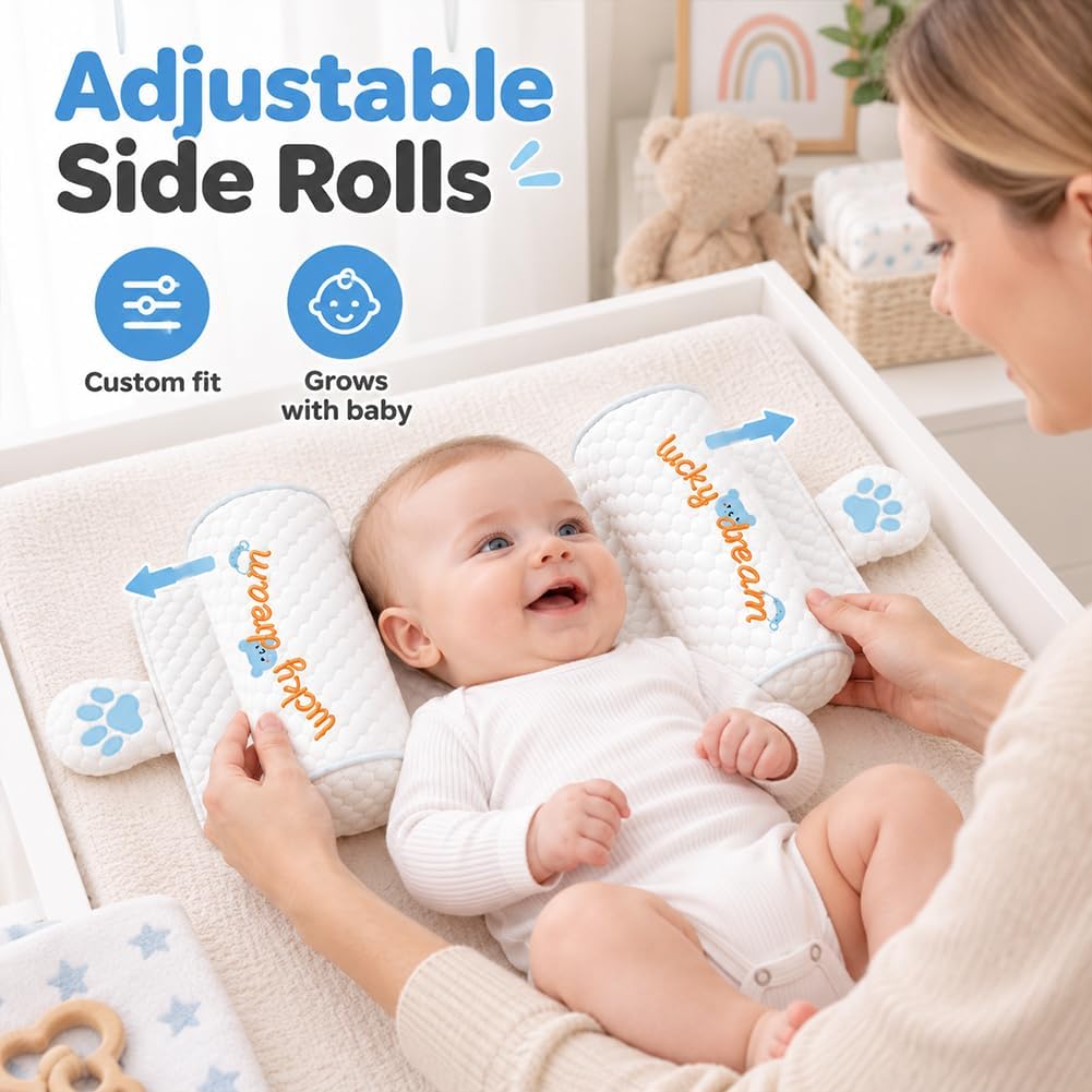 🎀Baby Head Shaping Pillow – Adjustable Neck Support for 0–6 Months