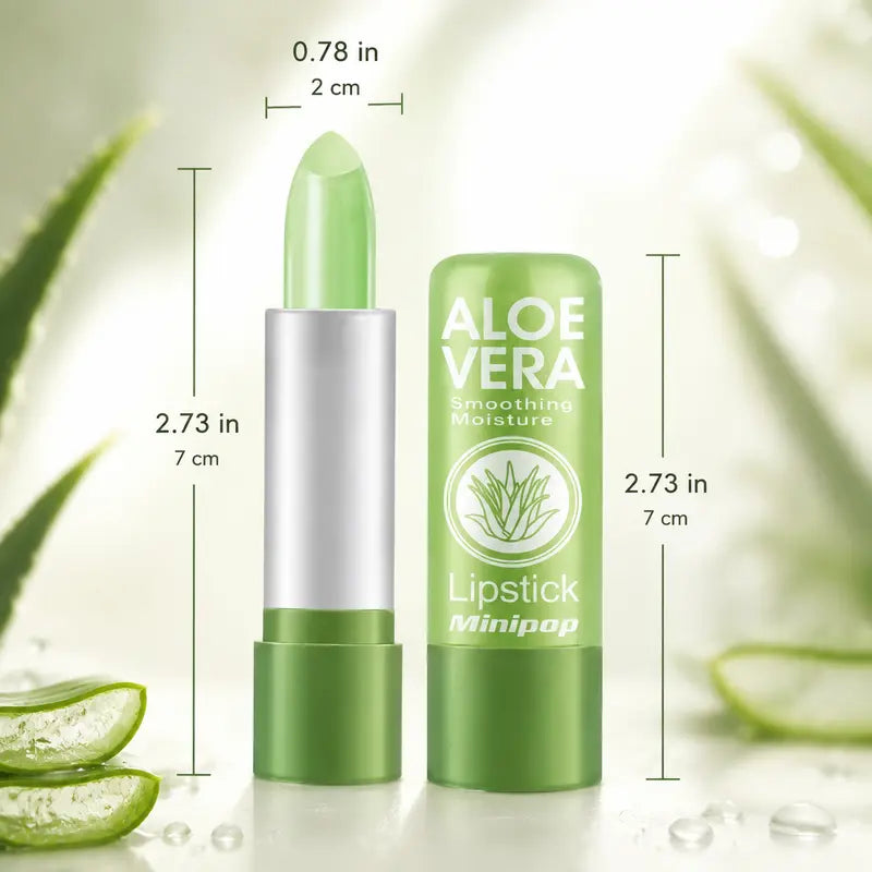🎀Aloe Vera Color-Changing Lip Balm – Body-Temp Tinted Lipstick